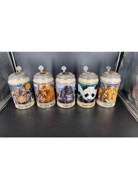 Budweiser Endangered Species Series Beer Steins
